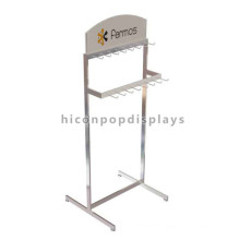 Merchandising Display Rack Retail Store Flooring Chromed Steel Metal Hook Hanging Tie And Belt Rack